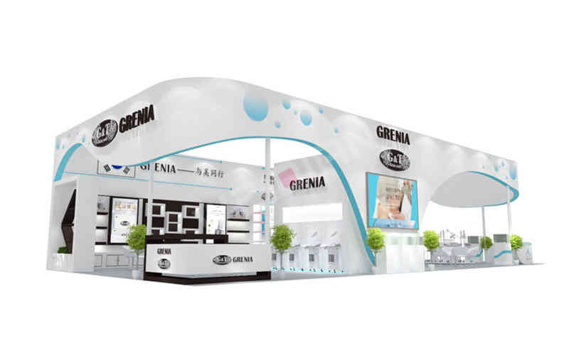 特裝展臺韓國EOS美博會廣州廣交會展臺設計搭建